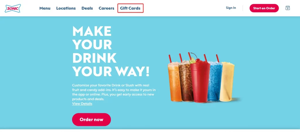 Check Sonic Gift Card Balance Online