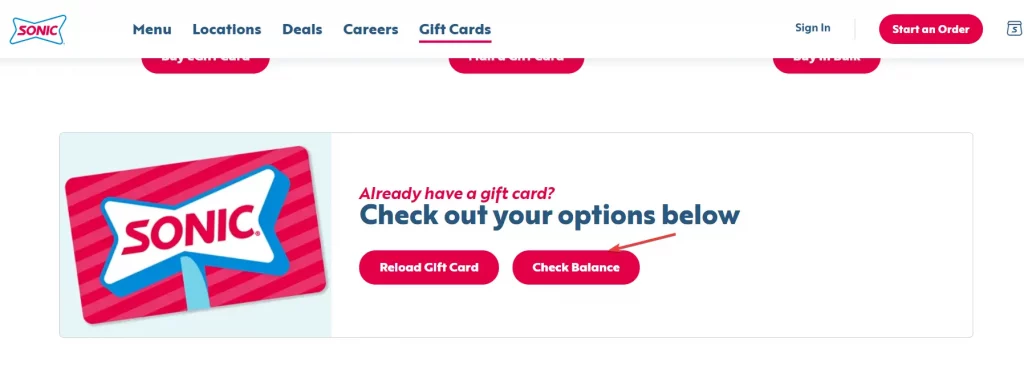 Check Sonic Gift Card Balance Online