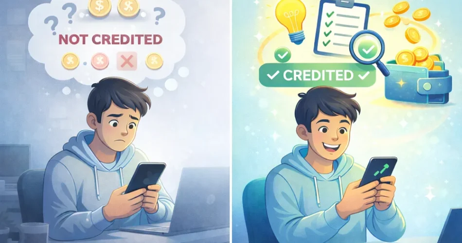 Reward Not Credited on GPT Sites